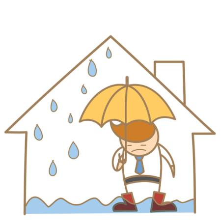 ūdens, noplūde, cilvēks, lietussargu, lietus, house Falara - Dreamstime