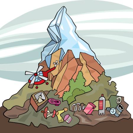 kalnu, ledus, trash, čoperis Igor Zakowski - Dreamstime
