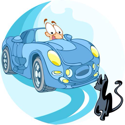 auto, vadīt, kaķis, dzīvnieku Verzhh