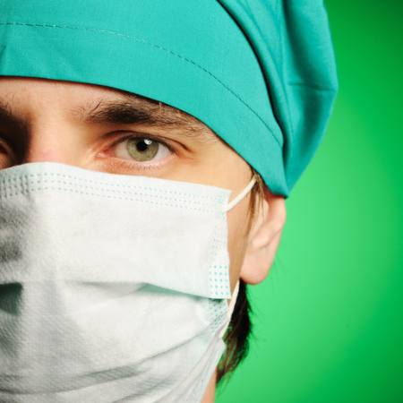 Medic, maska, zaļa, cilvēks, acu, cepure, ārsts Haveseen - Dreamstime