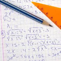 Pixwords Attēls ar zīmulis, skaitļi, matemātika, oranžs Dleonis