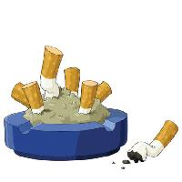 Pixwords Attēls ar paplāte, smēķēšana, cigare, cigare butt, osis Dedmazay - Dreamstime