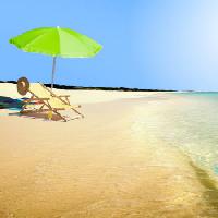 Pixwords Attēls ar saule, lietussargu, ūdens, krēsls, cepure, viļņu Razihusin - Dreamstime