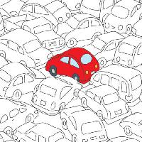 Pixwords Attēls ar sarkana, auto, ievārījums, satiksme Robodread - Dreamstime
