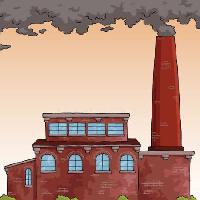 Pixwords Attēls ar dūmi, rūpnīcas, ēku Dedmazay - Dreamstime