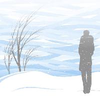 Pixwords Attēls ar ziema, sniegs, cilvēks, cilvēks, putenis, koks Akvdanil