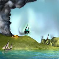 Pixwords Attēls ar abstrakts, krāsošana, ūdens, kuģu, sejas, acu, dūmu Paul Fleet - Dreamstime
